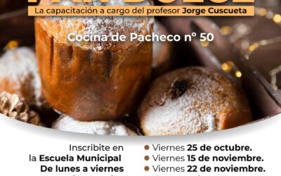 ESTÁ ABIERTA LA INSCRIPCIÓN AL TALLER INTENSIVO DE PAN DULCE
