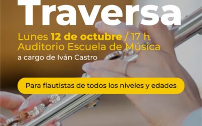 SE DICTARÁ UN TALLER DE FLAUTA TRAVERSA PARA FLAUTISTAS DE TODOS LOS NIVELES Y EDADES, ESTE LUNES (12) EN LA ESCUELA MUNICIPAL DE MÚSICA