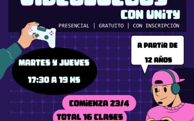 “PROGRAMACIÓN DE VIDEOJUEGOS CON UNITY” Y TALLER SENSORIAL DE ALIMENTOS, DOS NUEVOS TALLERES GRATUITOS Y PRESENCIALES EN EL POLO CIENTÍFICO TECNOLÓGICO