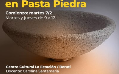 BERUTI: INSCRIBEN PARA EL TALLER INTENSIVO DE VERANO “CREACIONES EN PASTA PIEDRA”