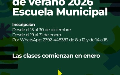 BERUTI: EL LUNES PRÓXIMO (15) ABRE LA INSCRIPCIÓN PARA LOS TALLERES INTENSIVOS DE VERANO DE LA ESCUELA MUNICIPAL