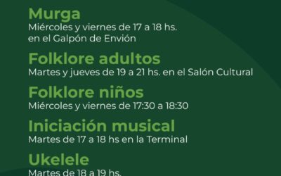 BERUTI: LA SEMANA QUE VIENE ARRANCAN LOS TALLERES DE CULTURA