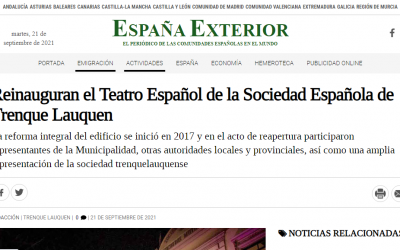 LA REINAUGURACIÓN DEL TEATRO ESPAÑOL TUVO AMPLIA REPERCUSIÓN EN MEDIOS DE COMUNICACIÓN DE LAS COMUNIDADES ESPAÑOLAS EN EL MUNDO