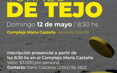 TORNEO DE TEJO, EL PRÓXIMO DOMINGO (12) EN EL COMPLEJO MARÍA CASTAÑA