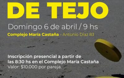 TORNEO REGIONAL DE TEJO, EL DOMINGO 6 DE ABRIL EN EL COMPLEJO MARÍA CASTAÑA