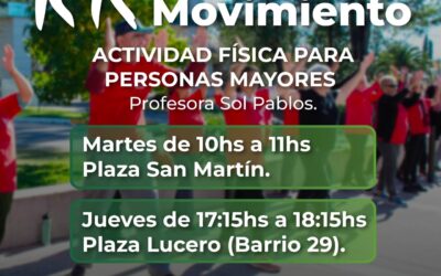 SE AMPLÍAN LAS PROPUESTAS PARA PERSONAS MAYORES EN EL DISTRITO: EL MARTES PRÓXIMO (19) ARRANCA “TREINTA EN MOVIMIENTO”