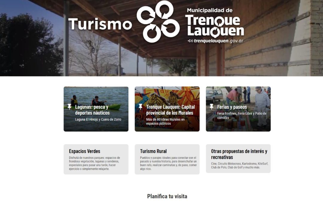 EL MUNICIPIO ACTUALIZÓ EL SECTOR TURISMO DE SU PÁGINA WEB: TODOS LOS ATRACTIVOS Y PUNTOS DE INTERÉS QUE OFRECE EL DISTRITO