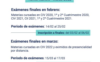 UBA XXI: MAÑANA (JUEVES) ABRE LA INSCRIPCIÓN PARA EXÁMENES FINALES PRESENCIALES PARA EL TURNO DE FEBRERO