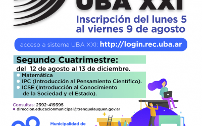 PROGRAMA UBA XXI: EMPIEZAN A ANOTAR EL PRÓXIMO LUNES