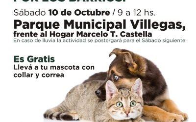 CAMPAÑA DE VACUNACIÓN ANTIRRÁBICA: EL PUESTO MÓVIL SE INSTALARÁ MAÑANA EN EL PARQUE VILLEGAS, FRENTE AL HOGAR MARCELO CASTELLA