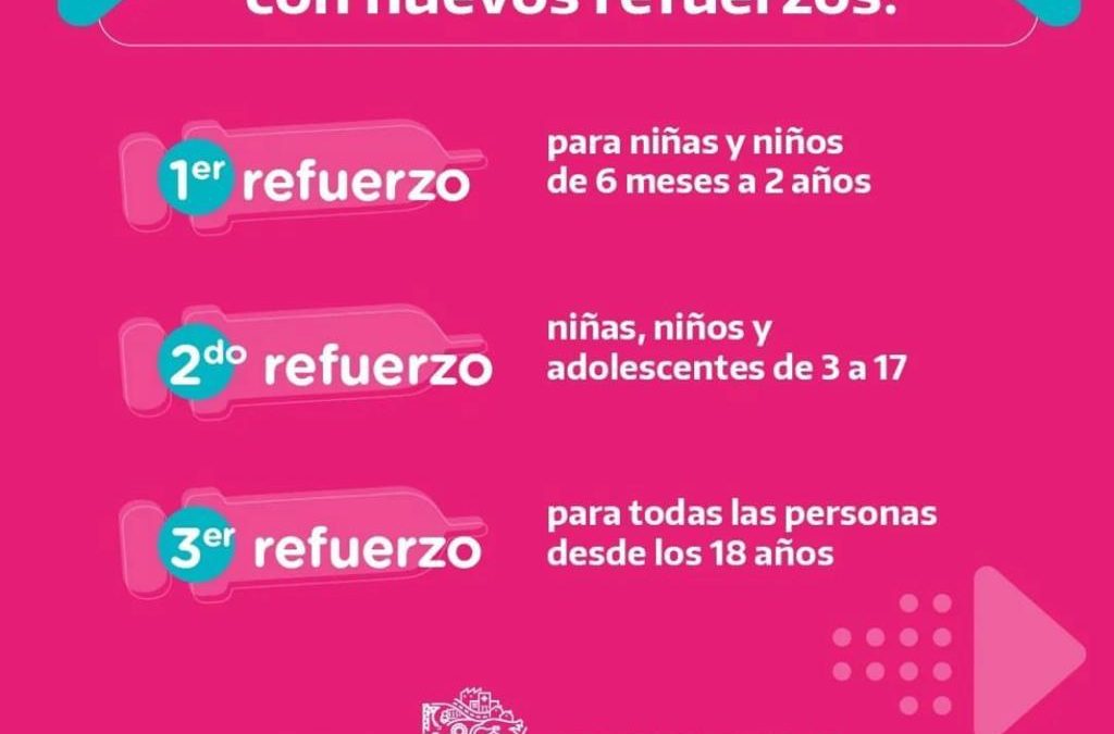 COVID-19: SE COMENZARON A APLICAR NUEVOS REFUERZOS A LOS DISTINTOS GRUPOS POBLACIONALES PARA ACTUALIZAR ESQUEMAS DE VACUNACIÓN