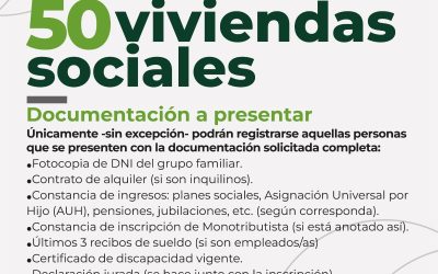 VIVIENDAS SOCIALES: EN TRENQUE LAUQUEN LA INSCRIPCIÓN SE EXTIENDE HASTA EL MIÉRCOLES DE LA SEMANA QUE VIENE (7)