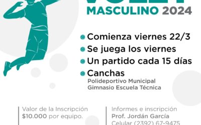 LA LIGA MUNICIPAL DE VÓLEY MASCULINO TIENE FECHA PARA EL ARRANQUE DE LA TEMPORADA, QUE SERÁ EL VIERNES 22 DE MARZO, Y YA ABRIÓ LA INSCRIPCIÓN