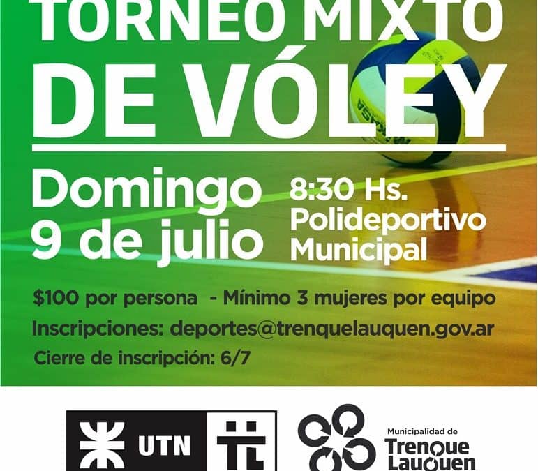 Se realizará un Torneo de Voley Mixto