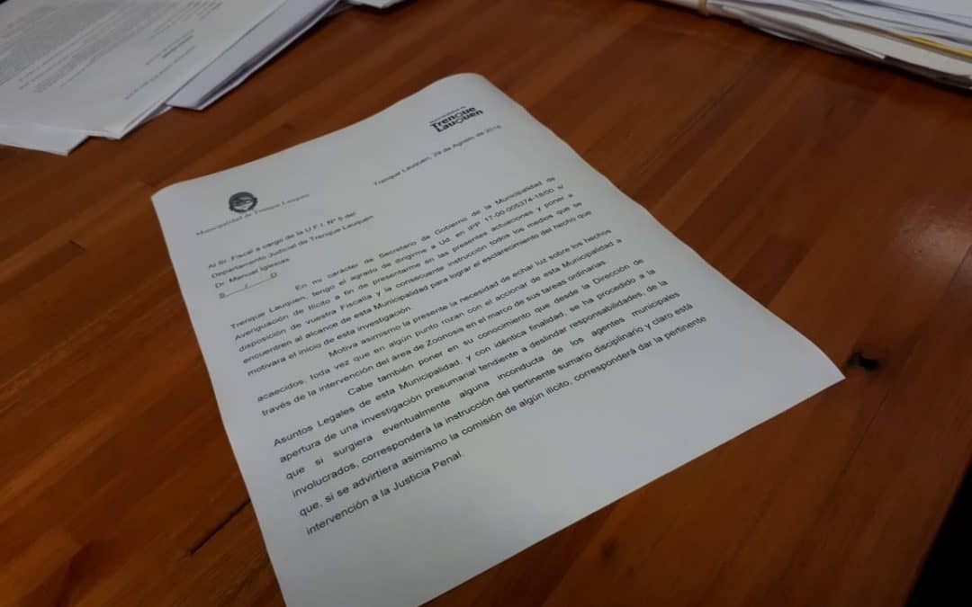 CASO SERRUCHO: EL MUNICIPIO SE PUSO A DISPOSICIÓN DE LA JUSTICIA Y ABRIÓ UNA INVESTIGACIÓN PRESUMARIAL