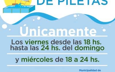 DIAS Y HORARIOS PARA DESAGOTAR LAS PILETAS DE NATACION