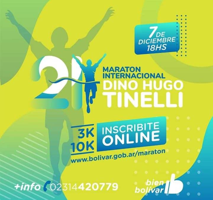 LA MARATÓN “ TINELLI”, EN BOLÍVAR, SE POSPUSO PARA EL 7 DE DICIEMBRE Y SE SOLICITA CONFIRMACIÓN DE LOS INSCRIPTOS