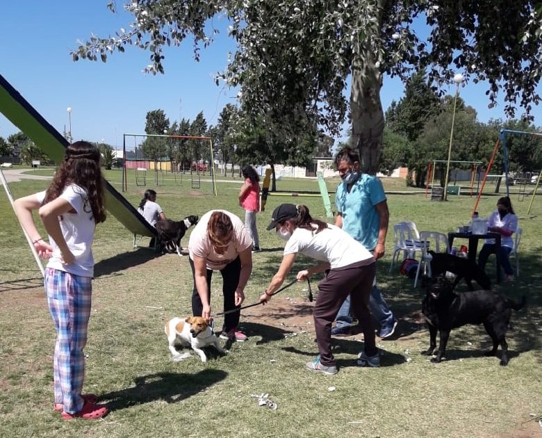 CAMPAÑA GRATUITA DE VACUNACIÓN ANTIRRÁBICA POR LOS BARRIOS: SE VACUNARON OTRAS 165 MASCOTAS EN LA PLAZA DE BARRIO ARAMENDI