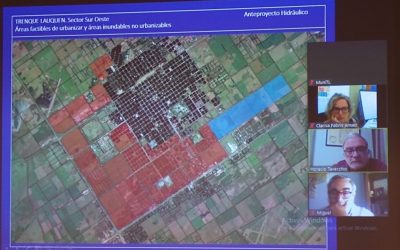 EL INTENDENTE Y FUNCIONARIOS SE REUNIERON CON EL ING. TAVECCHIO PARA CONOCER EL ANTEPROYECTO HIDRÁULICO DE UNA ZONA DE 800HA.