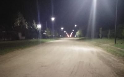 EL MUNICIPIO DEJÓ INAUGURADA ANOCHE (JUEVES) OTRA OBRA DE ALUMBRADO PÚBLICO: EN LARRAZA ENTRE LEDESMA Y PAUL HARRIS