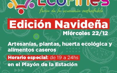 FERIA ECOFINES EDICIÓN NAVIDEÑA: ESTE MIÉRCOLES DE 19 A 24 EN EL PLAYÓN DE LA ESTACIÓN