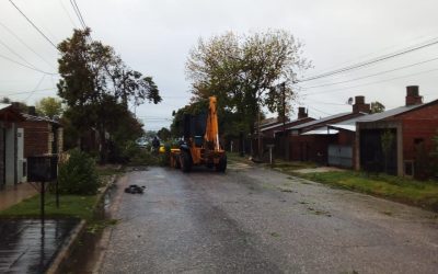 TEMPORAL: CUADRILLAS DE PERSONAL Y MAQUINARIA MUNICIPAL YA SE ENCUENTRAN TRABAJANDO EN DISTINTOS SECTORES DE LA CIUDAD