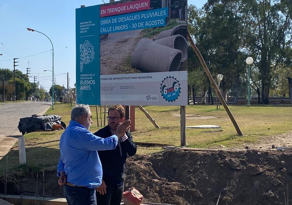 CRUCE SIETE PRIMOS, ESCUELA Nº503, GERIÁTRICO MUNICIPAL, VIVIENDAS, DESAGÜES Y PLAZA SUSTENTABLE, EN LA RECORRIDA DEL INTENDENTE POR OBRAS EN 30 DE AGOSTO