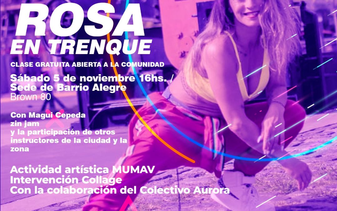 “ZUMBA ROSA EN TRENQUE”: CLASE GRATUITA Y ABIERTA A LA COMUNIDAD ESTE SÁBADO EN LA SEDE DE BARRIO ALEGRE