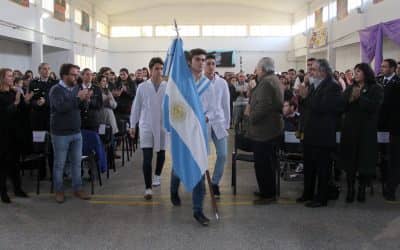 JUNTO CON EL ACTO POR EL DÍA DE LA BANDERA SE FESTEJARON LOS 43 AÑOS DE LA ESCUELA AGROPECUARIA DE 30 DE AGOSTO