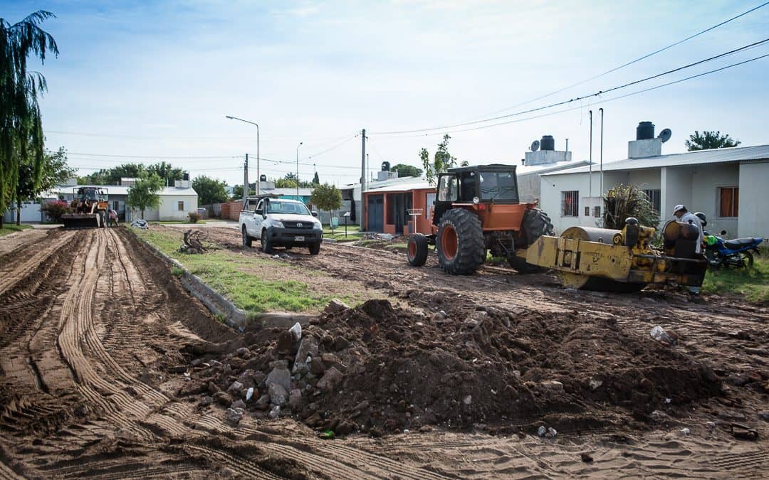 Avanza la obra de pavimento en el barrio Güemes y el sector Noroeste
