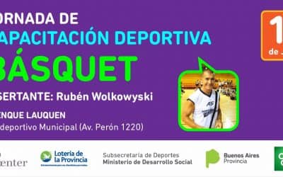 El próximo lunes (19) habrá una capacitación de Básquet