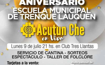 Acutun Che en la cena por el 83 aniversario de la Escuela Municipal