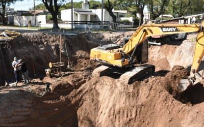 AVANZA A BUEN RITMO LA ESTACIÓN DE BOMBEO PARA LÍQUIDOS CLOACALES EN LA ESQUINA DE CHAUMEIL Y PASO