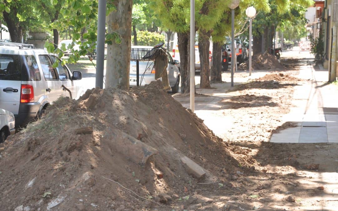 Avanza la obra de cloacas en el centro de la ciudad