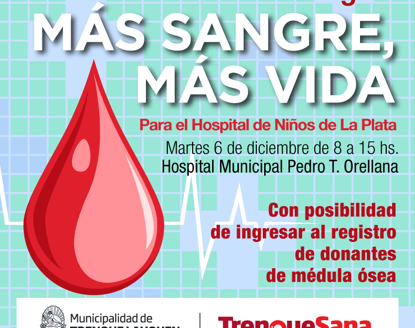 Se realizará mañana una colecta de sangre en el Hospital