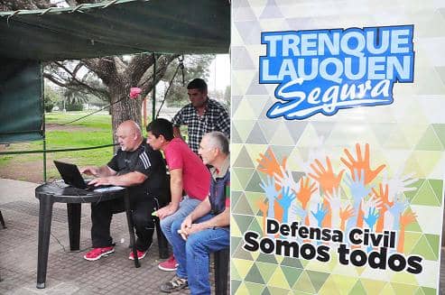 Defensa Civil: prácticas de evacuación en Beruti