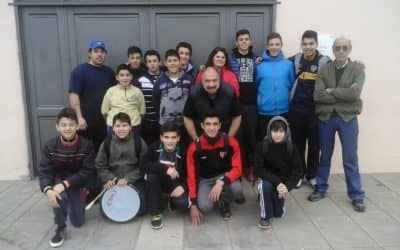 Primera delegación en el albergue del Polideportivo