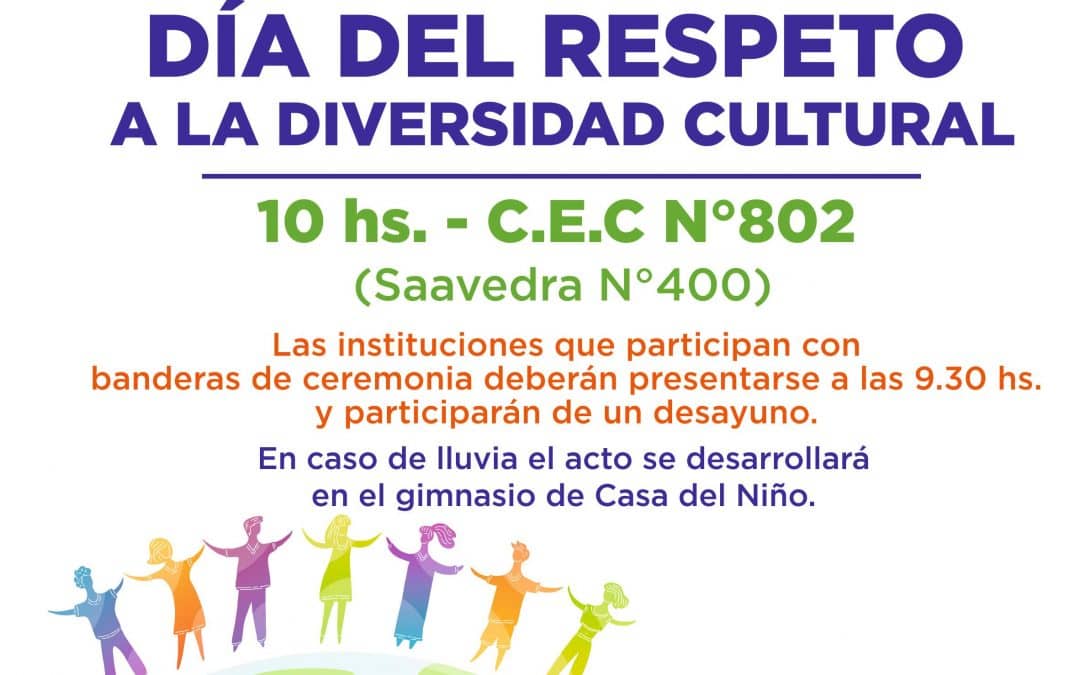 EL ACTO POR EL “DÍA DEL RESPETO A LA DIVERSIDAD CULTURAL” SE REALIZARÁ MAÑANA (SÁBADO) EN EL CEC Nº 802