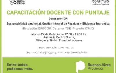 Se realizará una capacitación docente a través de OPDS y la Secretaría de Ambiente