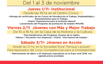TRENQUE LAUQUEN SERA SEDE LAS PRIMERAS JORNADAS REGIONALES DE POLITICAS DE EMPLEO Y EL MUNICIPIO LANZARA EL PROGRAMA MI PYME