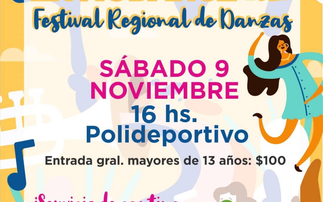 EL PRÓXIMO SÁBADO (9) A LAS 16 HS. SE REALIZARÁ EL FESTIVAL “ENVIODANCE” EN EL POLIDEPORTIVO MUNICIPAL