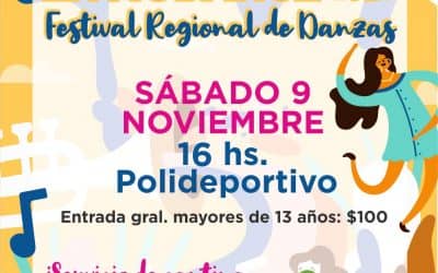 EL PRÓXIMO SÁBADO (9) A LAS 16 HS. SE REALIZARÁ EL FESTIVAL “ENVIODANCE” EN EL POLIDEPORTIVO MUNICIPAL
