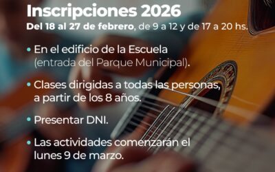 LA ESCUELA MUNICIPAL DE MÚSICA ABRE LA INSCRIPCIÓN PARA SUS CLASES ANUALES EL MIÉRCOLES 18 DE FEBRERO