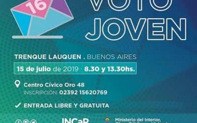 VOTO JOVEN: EL LUNES (15) SE REALIZARÁN DOS CHARLAS INFORMATIVAS EN EL CENTRO CÍVICO “LA PRIMERA”