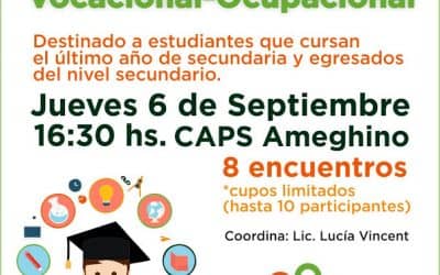 TALLER DE ORIENTACIÓN VOCACIONAL- OCUPACIONAL PARA ESTUDIANTES DEL ULTIMO AÑO DE SECUNDARIA Y EGRESADOS