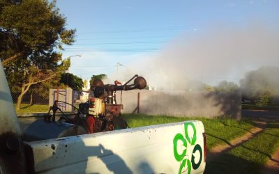 HIGIENE URBANA REALIZÓ TAREAS DE FUMIGACIÓN CONTRA LOS MOSQUITOS EN DISTINTOS SECTORES DE LA CIUDAD Y EN LA AMPLIACIÓN URBANA
