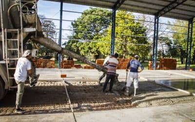 Continúan los trabajos en la construcción de un galpón en el Prolim