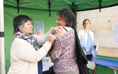 Se instaló hoy un puesto de vacunación contra la Hepatitis B