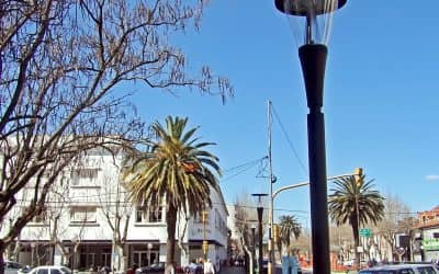 Colocan luminarias led en Plaza San Martín y calle Villegas