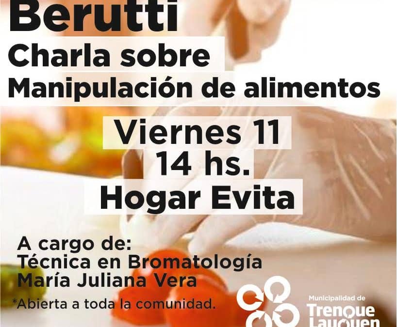 ZOONOSIS OFRECERÁ EN EL HOGAR EVITA, DE BERUTTI, UNA CHARLA SOBRE BUENAS PRÁCTICAS DE MANUFACTURAS A LA COMUNIDAD